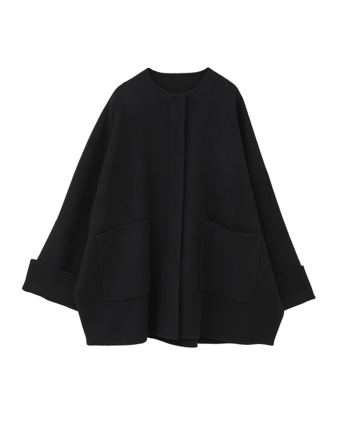 《追加》ウールリバーノーカラーコート 詳細画像 ネイビー 7