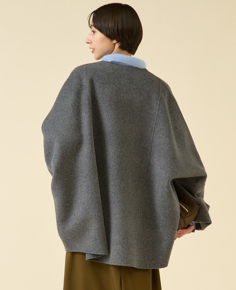 《追加》ウールリバーノーカラーコート 詳細画像 グレー 3