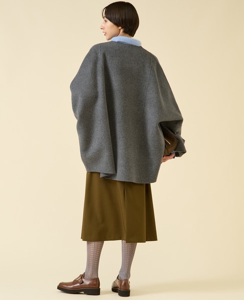 《追加》ウールリバーノーカラーコート 詳細画像 グレー 7