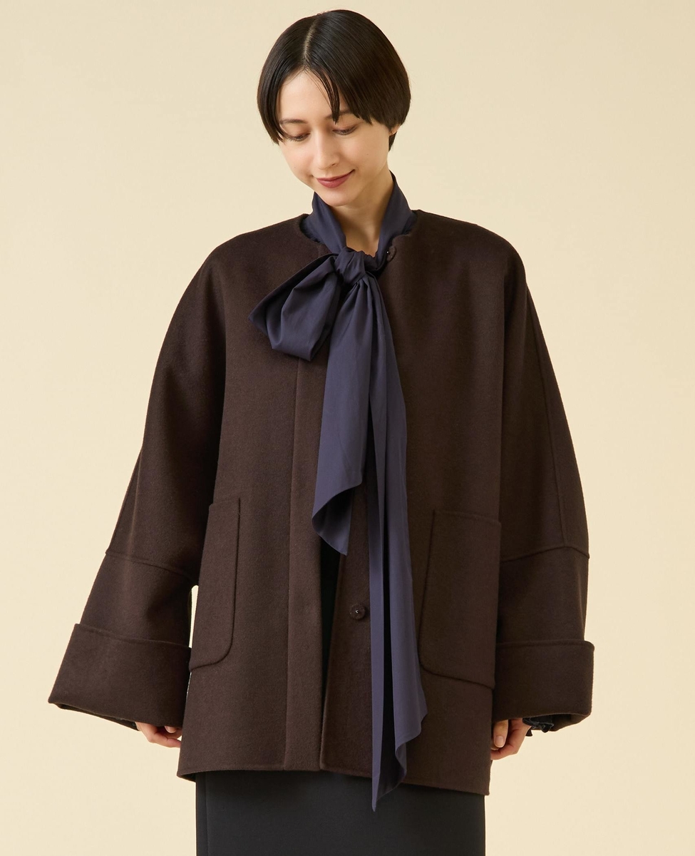 ウールリバーノーカラーコート｜martinique（マルティニーク