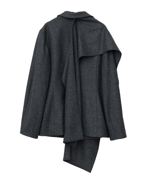 【l’heritage martinique/レリタージュ マルティニーク】ラメホームスパンテーラードジャケット（セットアップ可） 詳細画像 チャコール 3