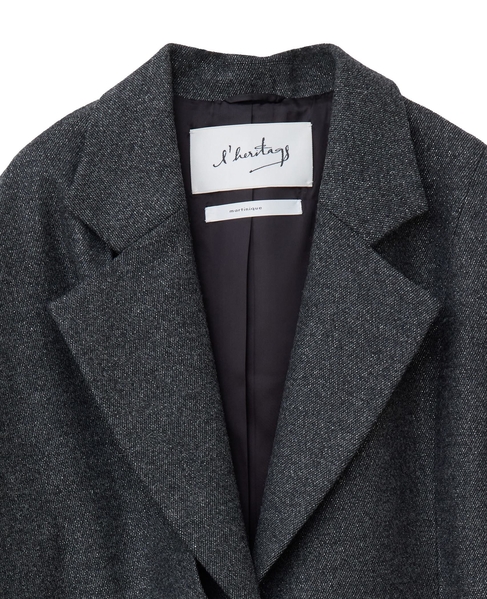 【l’heritage martinique/レリタージュ マルティニーク】ラメホームスパンテーラードジャケット（セットアップ可） 詳細画像 チャコール 4