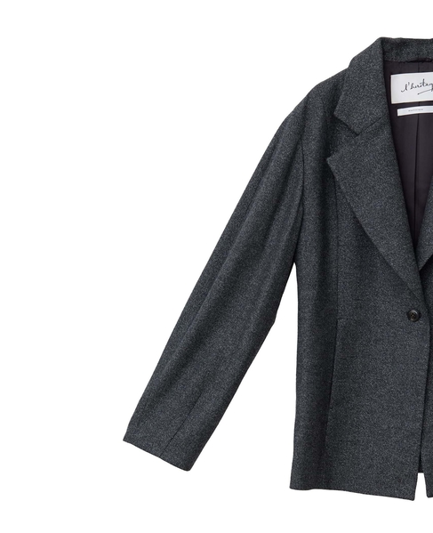 【l’heritage martinique/レリタージュ マルティニーク】ラメホームスパンテーラードジャケット（セットアップ可） 詳細画像 チャコール 7