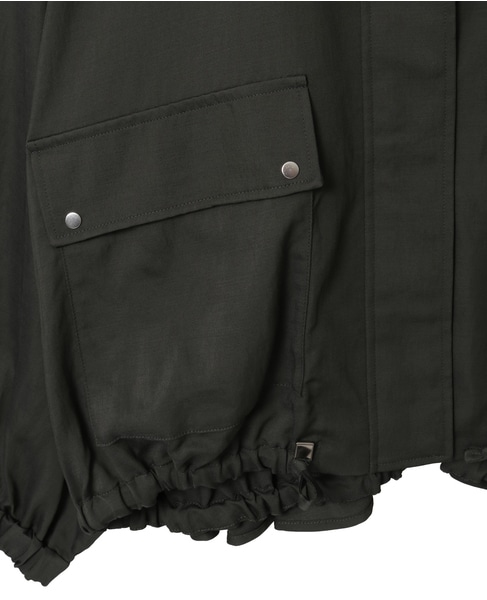 VIS混ツイルスタンドカラーブルゾン 詳細画像 カーキ 11
