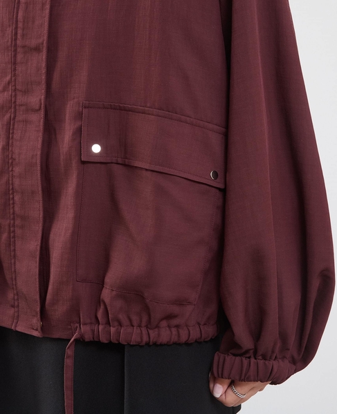 VIS混ツイルスタンドカラーブルゾン 詳細画像 ボルドー 14