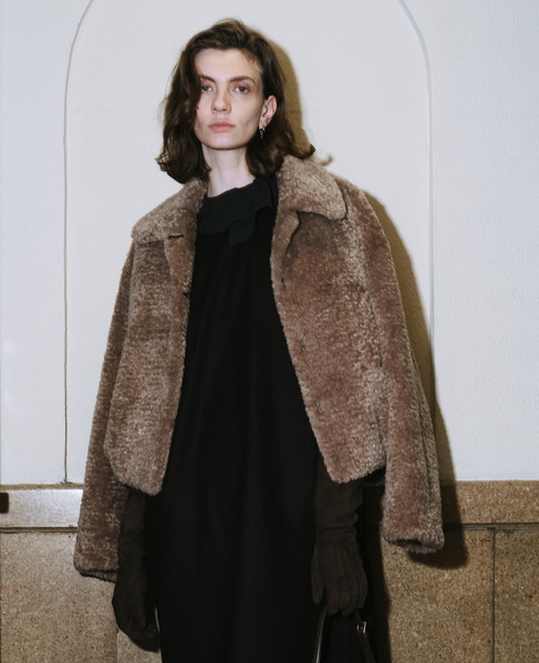 フェイクファーブルゾン 詳細画像 グレージュ 2