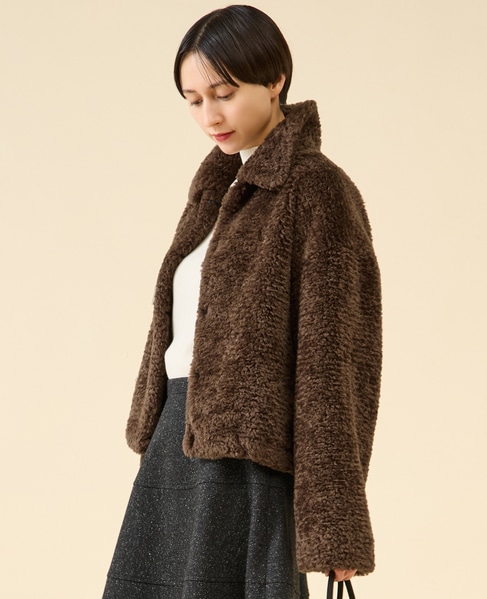フェイクファーブルゾン 詳細画像 ブラウン 2