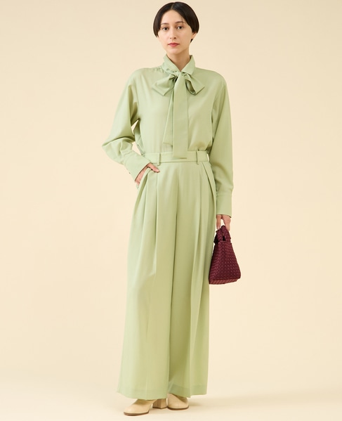 シアーウールワイドパンツ 詳細画像 ピスタチオ 3