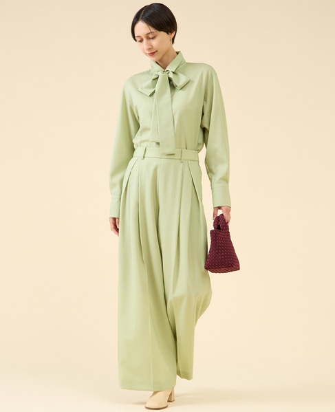 シアーウールワイドパンツ 詳細画像 ピスタチオ 4