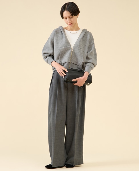 シアーウールワイドパンツ 詳細画像 グレー 5