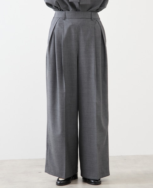 シアーウールワイドパンツ 詳細画像 グレー 9
