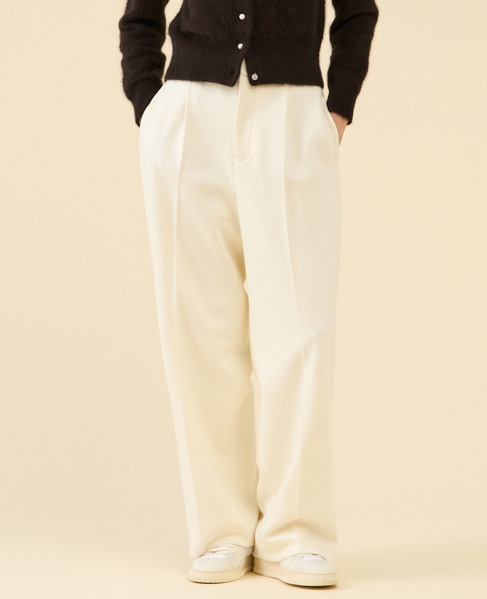 ウールジャージーワイドパンツ（セットアップ可） 詳細画像 オフ 1