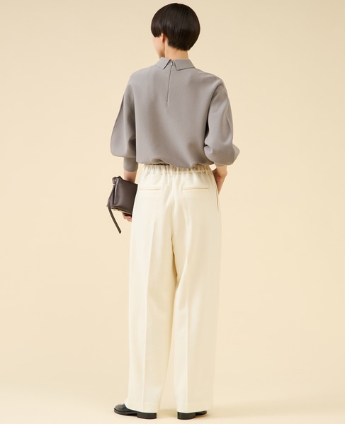 ウールジャージーワイドパンツ（セットアップ可） 詳細画像 オフ 11