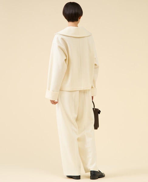 ウールジャージーワイドパンツ（セットアップ可） 詳細画像 オフ 6