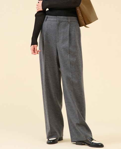 ウールジャージーワイドパンツ（セットアップ可） 詳細画像 グレー 1