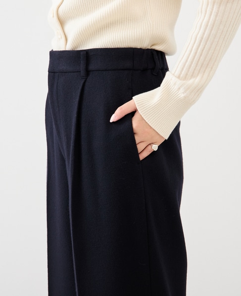 ウールジャージーワイドパンツ（セットアップ可） 詳細画像 ネイビー 5