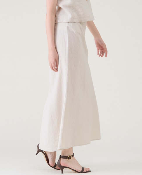 ウォッシュリネンスカート（セットアップ可） 詳細画像 生成り 2