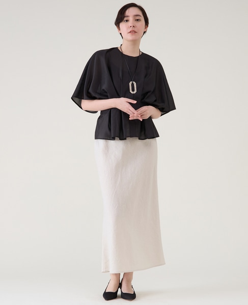 ウォッシュリネンスカート（セットアップ可） 詳細画像 生成り 5