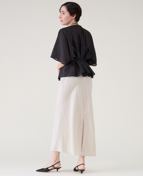 ウォッシュリネンスカート（セットアップ可） 詳細画像 生成り 6