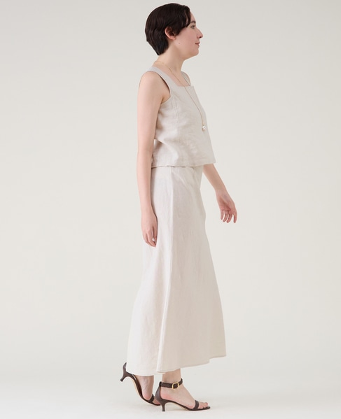 ウォッシュリネンスカート（セットアップ可） 詳細画像 生成り 8