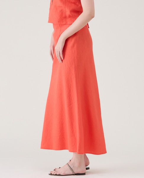 ウォッシュリネンスカート（セットアップ可） 詳細画像 レッド 2