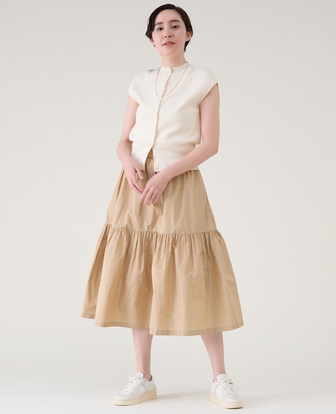 マイクロタフタティアードスカート 詳細画像 ベージュ 4