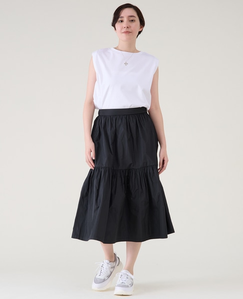 マイクロタフタティアードスカート 詳細画像 ブラック 4