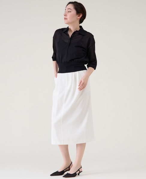 2タックスカート（セットアップ可） 詳細画像 ホワイト 5