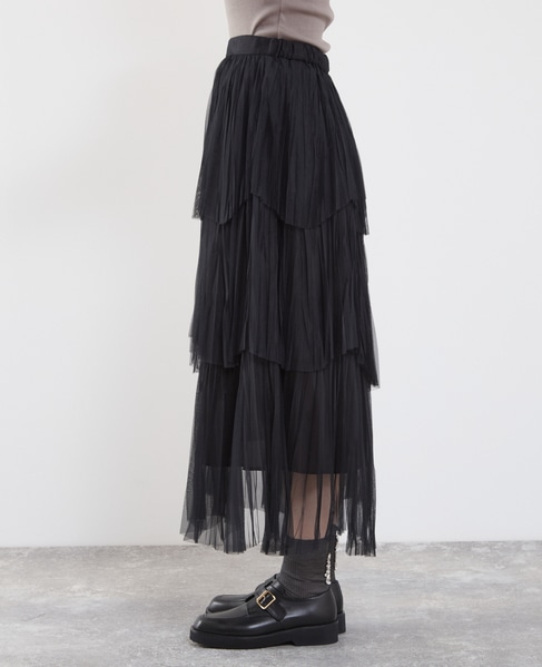 ティアードスカート 詳細画像 ブラック 10