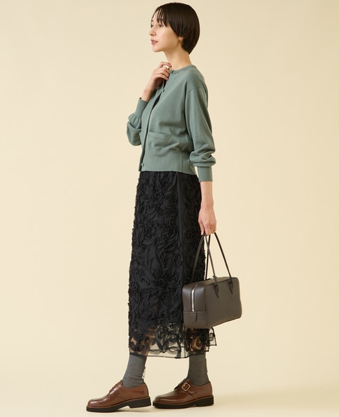 テープ刺繍タイトスカート 詳細画像 ブラック 11