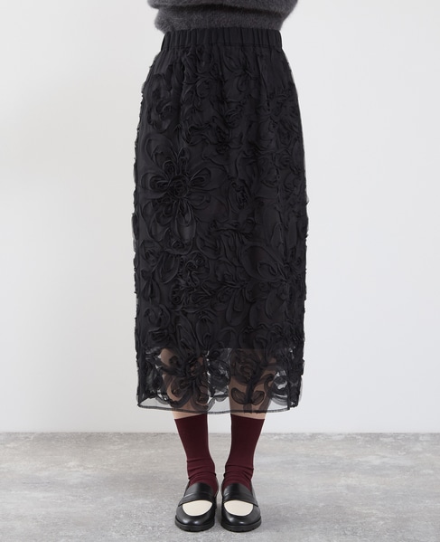 テープ刺繍タイトスカート 詳細画像 ブラック 13