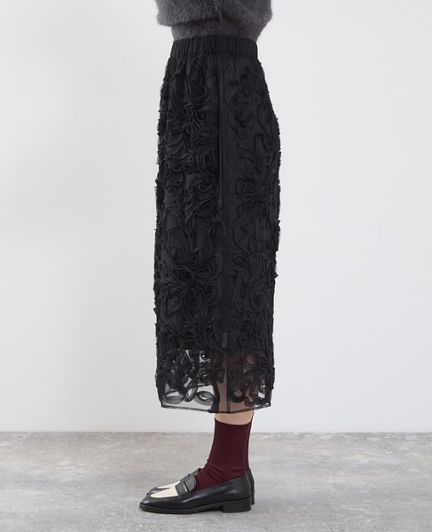 テープ刺繍タイトスカート 詳細画像 ブラック 14