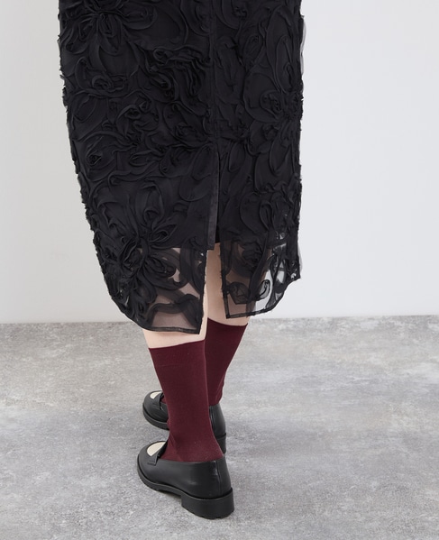 テープ刺繍タイトスカート 詳細画像 ブラック 16