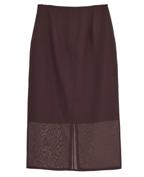 シアータイトスカート（セットアップ可） 詳細画像 ボルドー 1