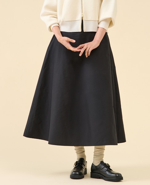 タフタバックゴムフレアスカート 詳細画像 ブラック 4