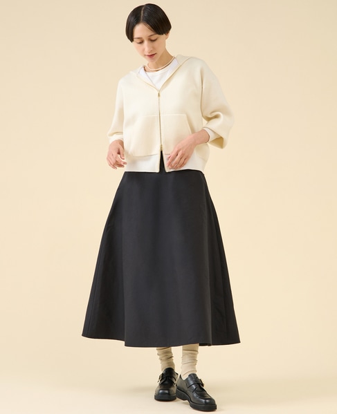 タフタバックゴムフレアスカート 詳細画像 ブラック 9