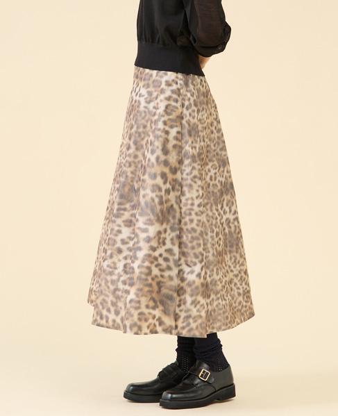 タフタバックゴムフレアスカート 詳細画像 レオパード 2