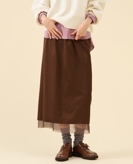 ウールサテンスカート