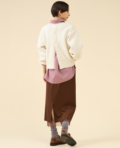 ウールサテンスカート 詳細画像 ブラウン 6