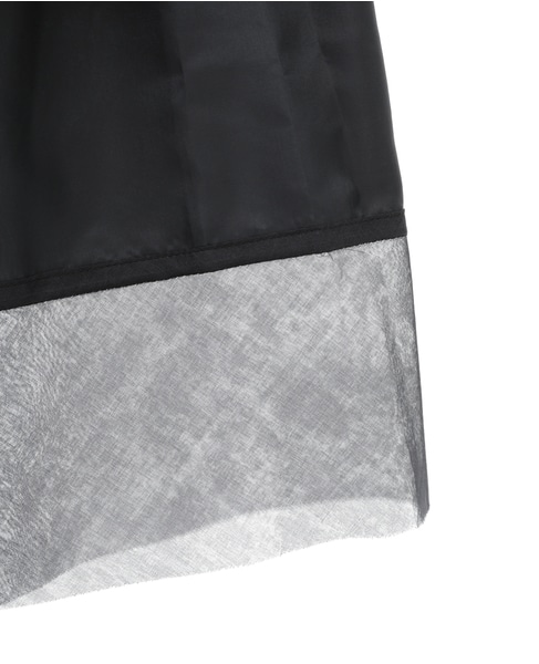 ウールサテンスカート 詳細画像 ブラック 5