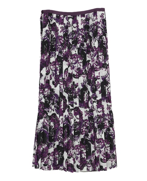 【l’heritage martinique/レリタージュ マルティニーク】ガーデンフラワープリントスカート（セットアップ可） 詳細画像 アイボリー 3