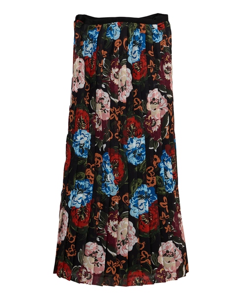 【l’heritage martinique/レリタージュ マルティニーク】ガーデンフラワープリントスカート（セットアップ可） 詳細画像 ブラック 2