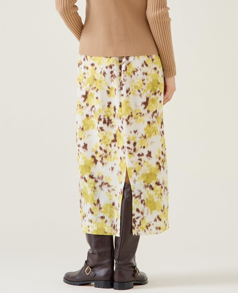 フラワーギャザータイトスカート 詳細画像 ホワイト 3