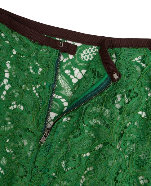 【l’heritage martinique/レリタージュ マルティニーク】フレンチリバーレーススカート 詳細画像 グリーン 7