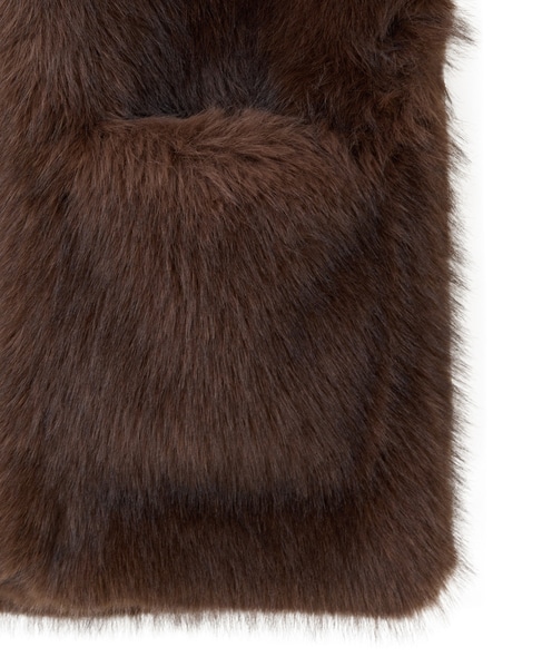 【l’heritage martinique/レリタージュ マルティニーク】フォックスライクフェイクファーストールジレ 詳細画像 ブラウン 9