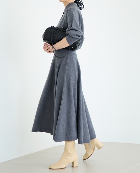 衿ドルマンニットワンピース 詳細画像 グレー 2