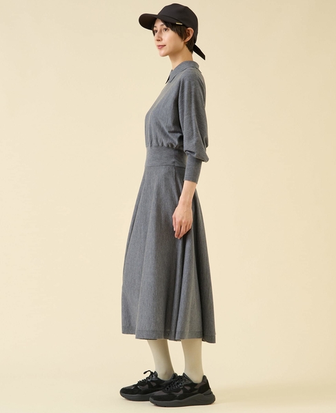 衿ドルマンニットワンピース 詳細画像 グレー 5