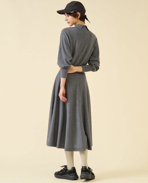衿ドルマンニットワンピース 詳細画像 グレー 6