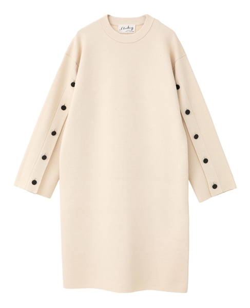 【l’heritage martinique/レリタージュ マルティニーク】ミラノリブワンピース 詳細画像 アイボリー 1