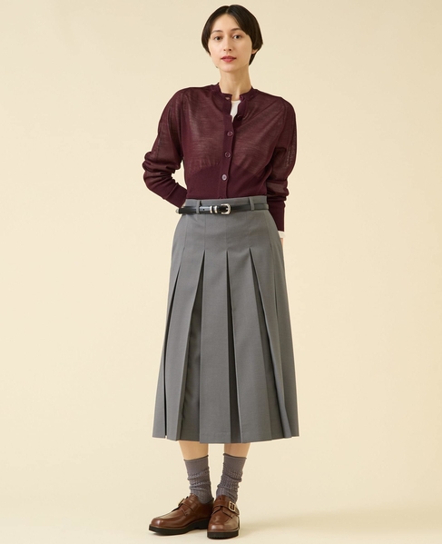 シアーウールカーディガン 詳細画像 ボルドー 6